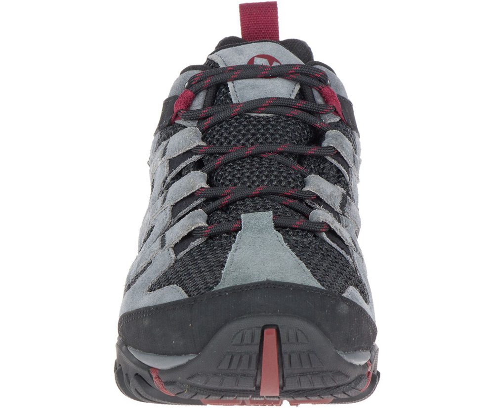 Merrell Hiking Shoes Grey/Black - Alverstone Waterproof Wide Width - Mens 58WJSORBT
